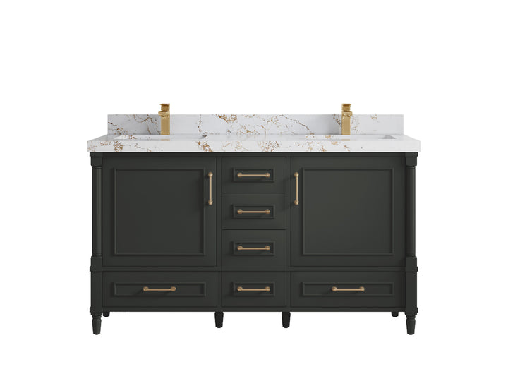 Aberdeen 60 in. W x 22 in. D Double Sink Bathroom Vanity - photo 36