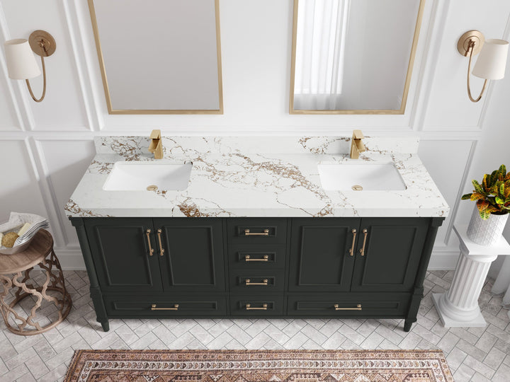 Aberdeen 72 in. W x 22 in. D Double Sink Bathroom Vanity - photo 38