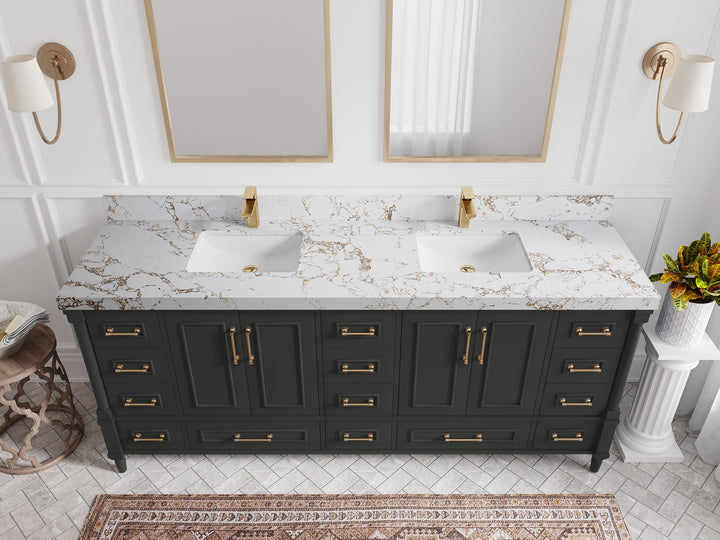 Aberdeen 80 in. W x 22 in. D Double Sink Bathroom Vanity - photo 40
