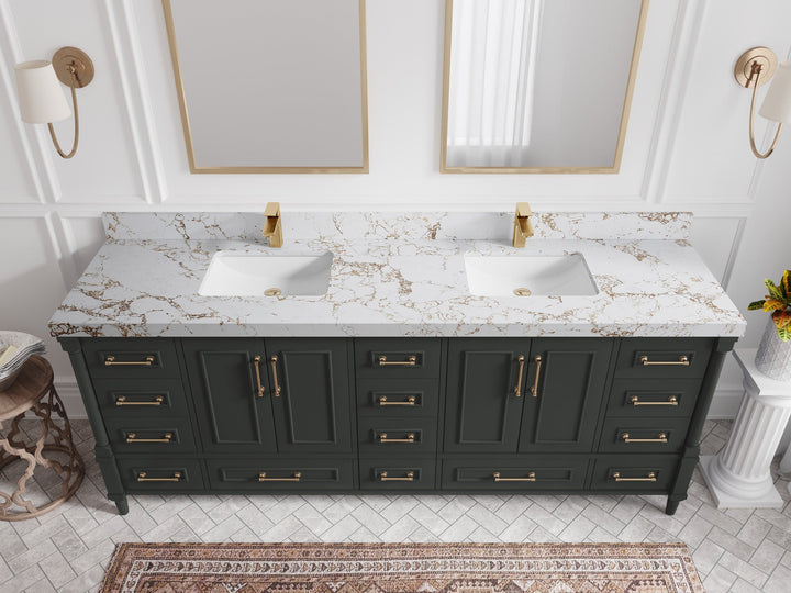 Aberdeen 84 in. W x 22 in. D Double Sink Bathroom Vanity - photo 36
