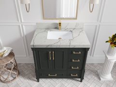 Aberdeen 36 in. W x 22 in. D Center Sink Bathroom Vanity - photo 31