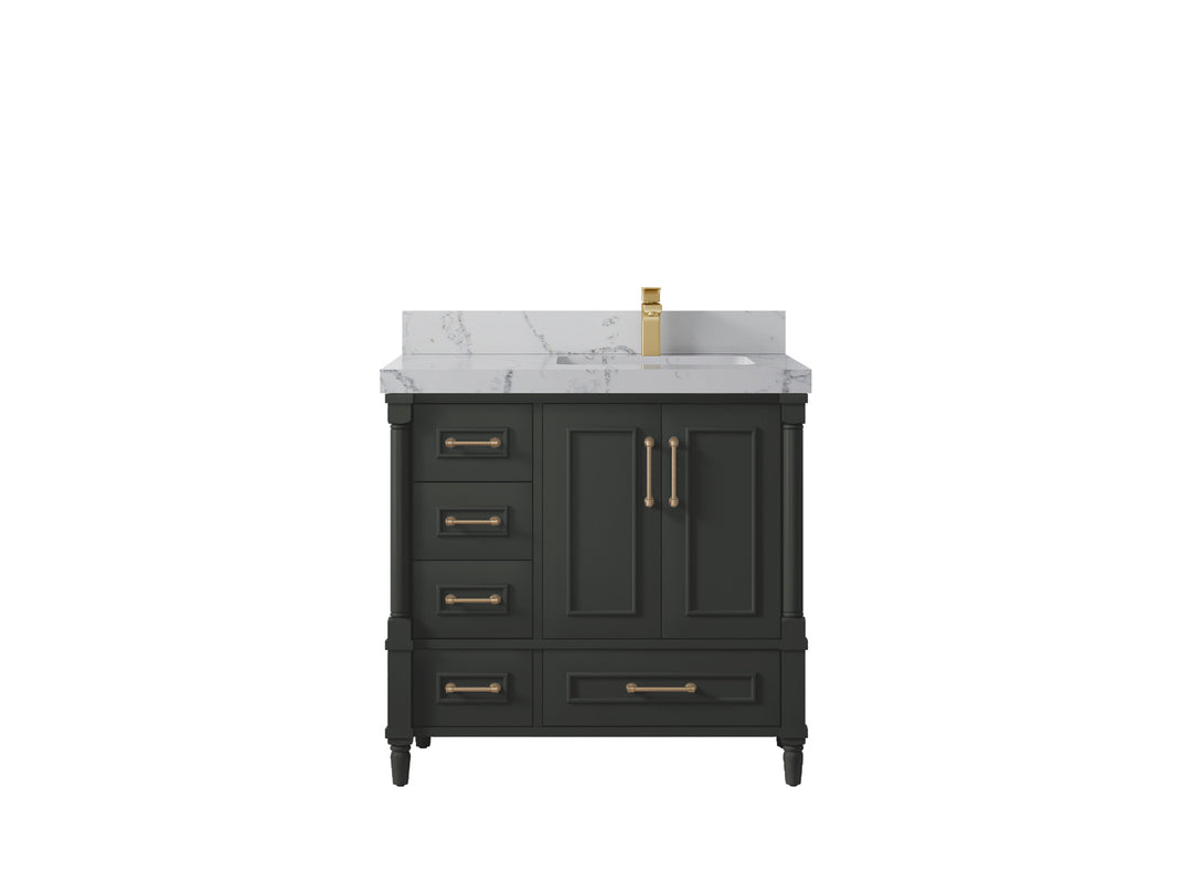 Aberdeen 36 in. W x 22 in. D Right Offset Sink Bathroom Vanity