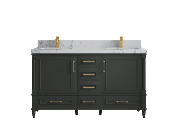 Aberdeen 60 in. W x 22 in. D Double Sink Bathroom Vanity - photo 40
