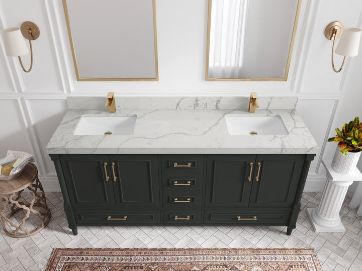 Aberdeen 72 in. W x 22 in. D Double Sink Bathroom Vanity - photo 42