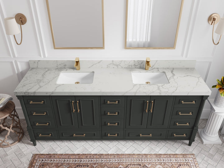 Aberdeen 84 in. W x 22 in. D Double Sink Bathroom Vanity - photo 40
