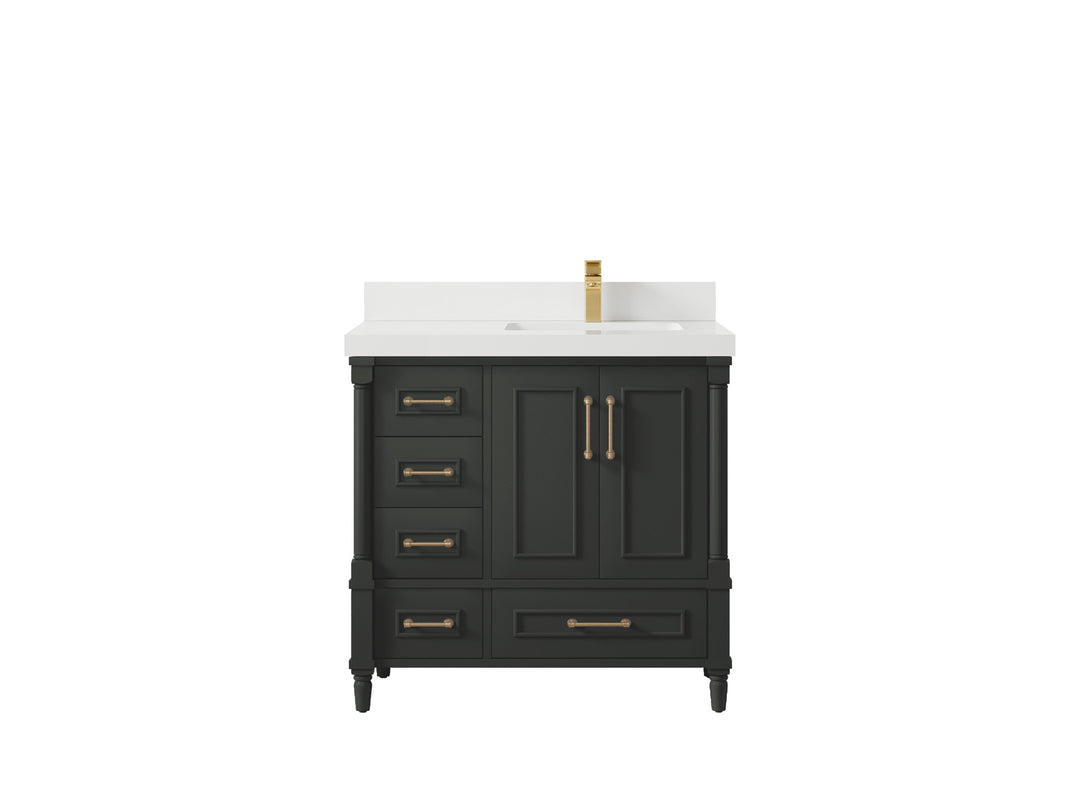 Aberdeen 36 in. W x 22 in. D Right Offset Sink Bathroom Vanity