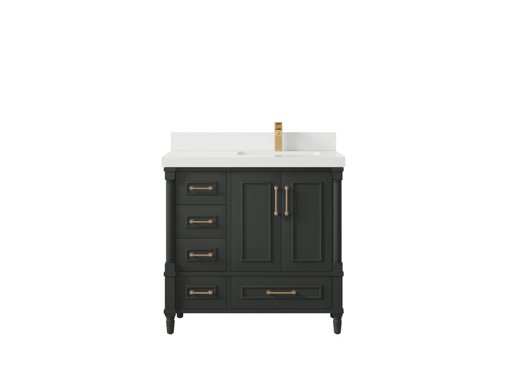 Aberdeen 36 in. W x 22 in. D Right Offset Sink Bathroom Vanity - photo 44