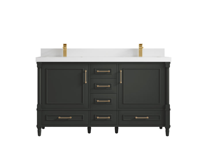 Aberdeen 60 in. W x 22 in. D Double Sink Bathroom Vanity - photo 42