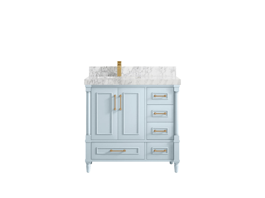 Aberdeen 36 in. W x 22 in. D Left Offset Sink Bathroom Vanity