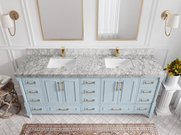 Aberdeen 80 in. W x 22 in. D Double Sink Bathroom Vanity - photo 20