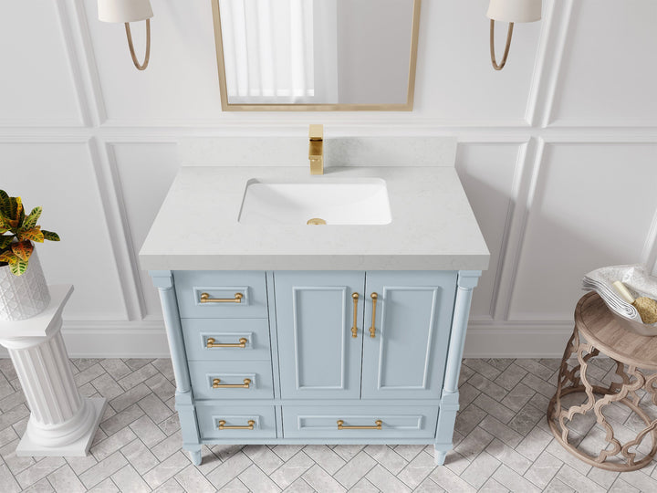 Aberdeen 36 in. W x 22 in. D Center Sink Bathroom vanity - photo 22