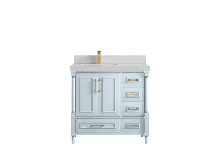 Aberdeen 36 in. W x 22 in. D Left Offset Sink Bathroom Vanity - photo 12