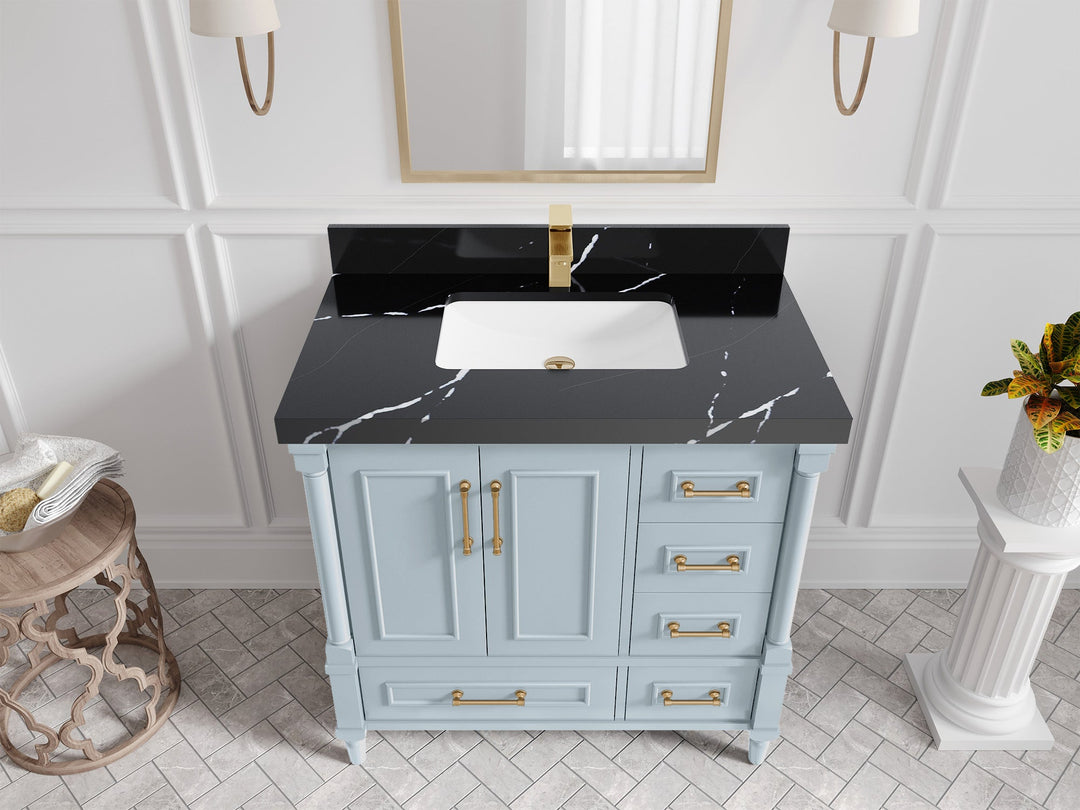 Aberdeen 36 in. W x 22 in. D Center Sink Bathroom Vanity