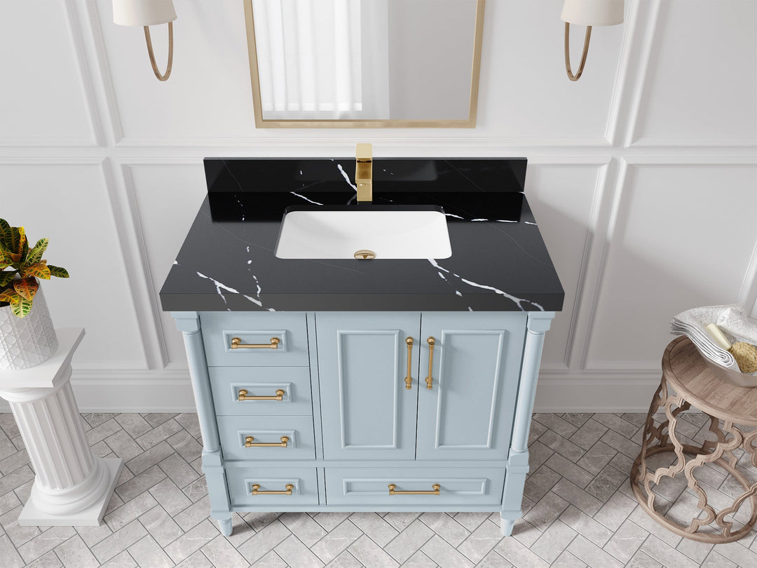 Aberdeen 36 in. W x 22 in. D Center Sink Bathroom vanity