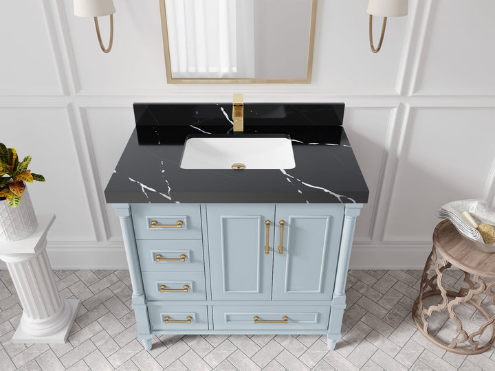 Aberdeen 36 in. W x 22 in. D Center Sink Bathroom vanity - photo 8