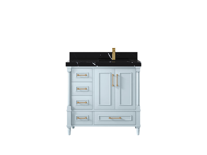 Aberdeen 36 in. W x 22 in. D Right Offset Sink Bathroom Vanity - photo 8