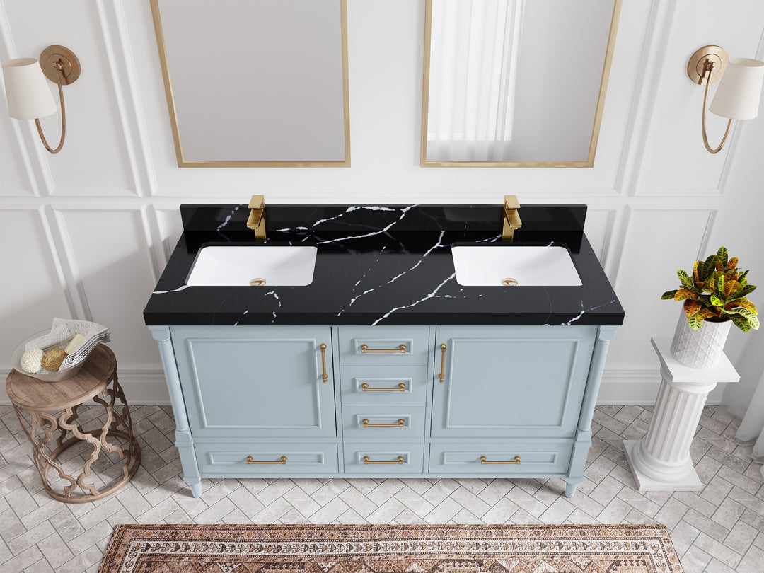 Aberdeen 60 in. W x 22 in. D Double Sink Bathroom Vanity