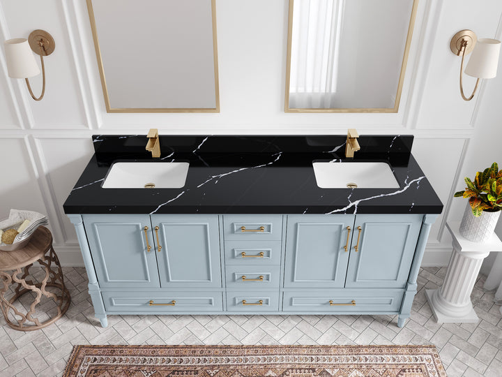 Aberdeen 72 in. W x 22 in. D Double Sink Bathroom Vanity - photo 8