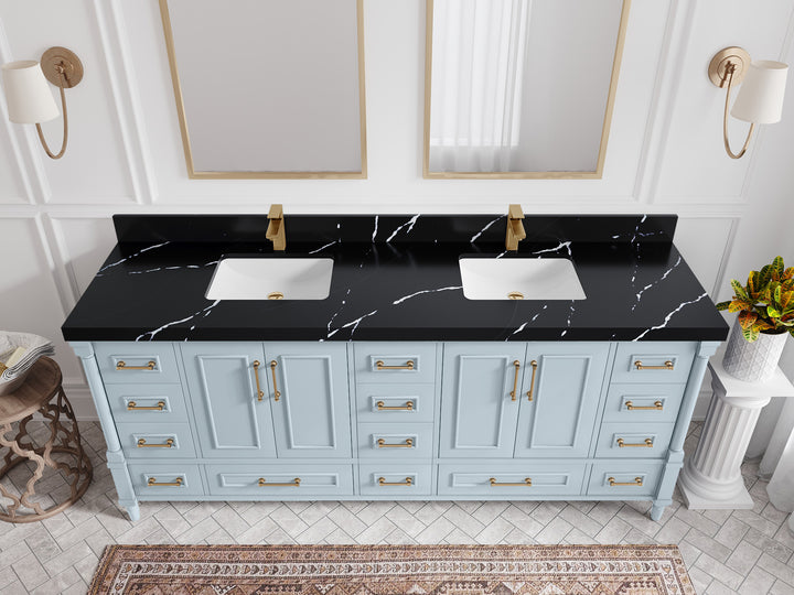 Aberdeen 80 in. W x 22 in. D Double Sink Bathroom Vanity - photo 8