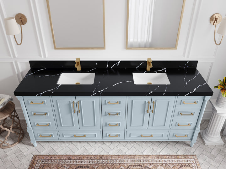 Aberdeen 84 in. W x 22 in. D Double Sink Bathroom Vanity - photo 8