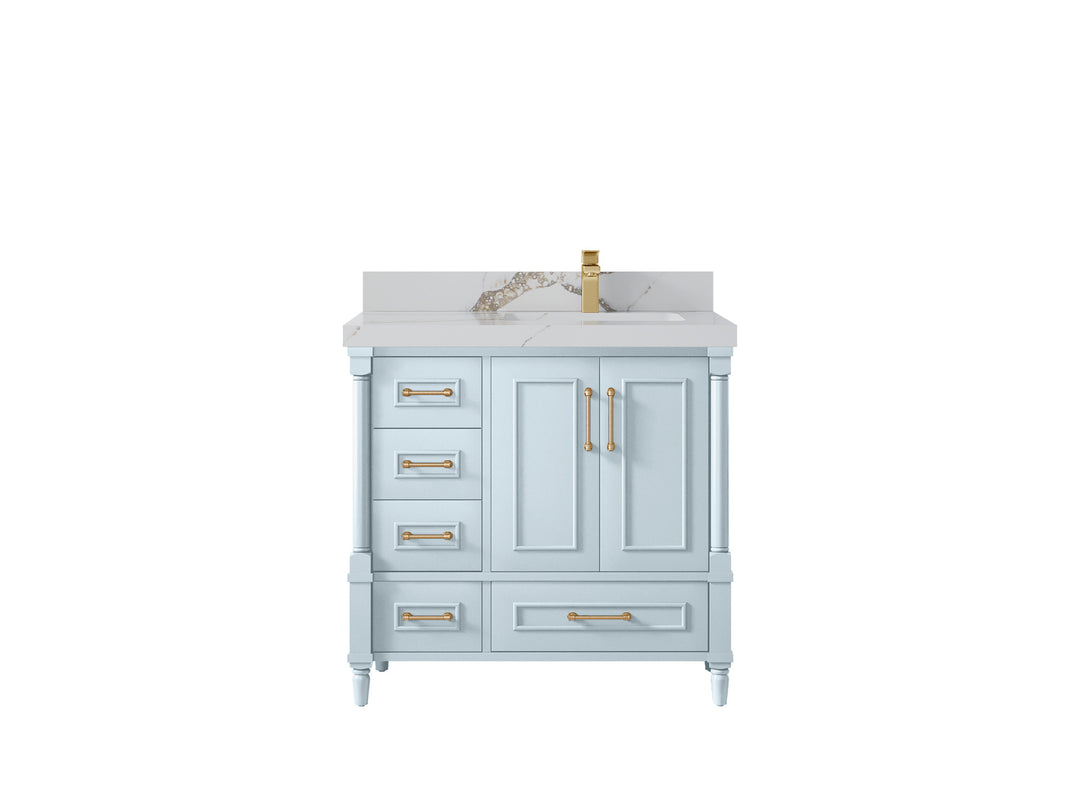 Aberdeen 36 in. W x 22 in. D Right Offset Sink Bathroom Vanity