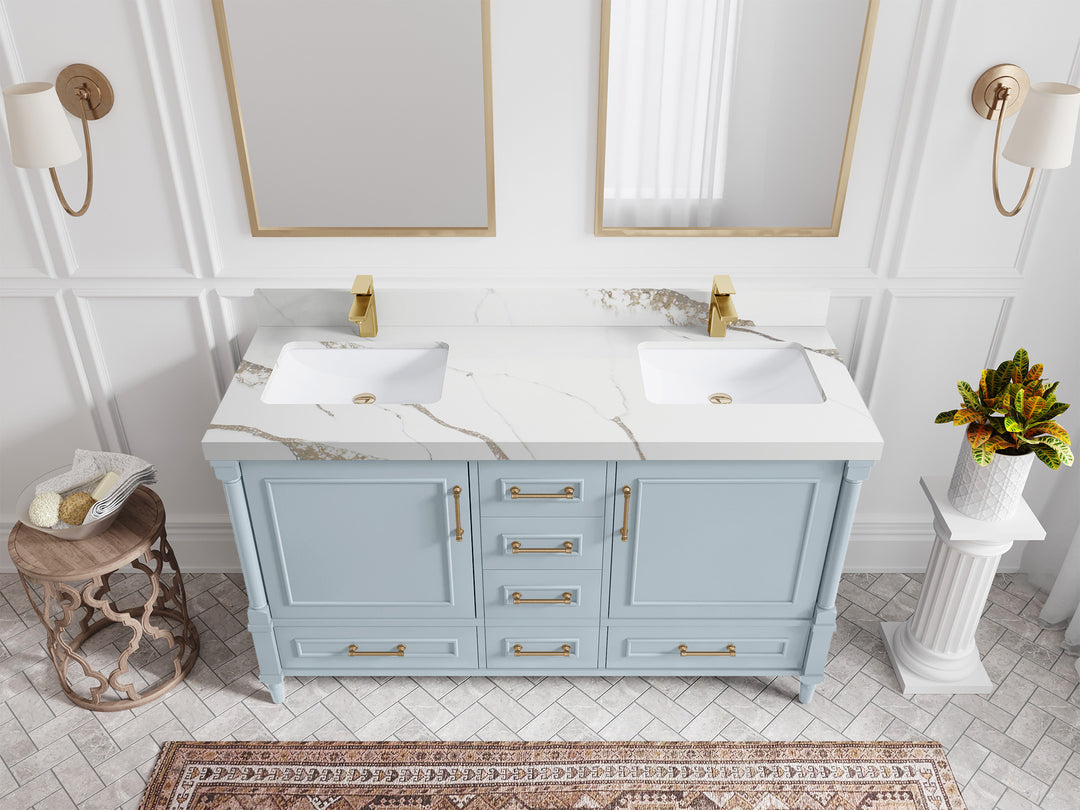 Aberdeen 60 in. W x 22 in. D Double Sink Bathroom Vanity
