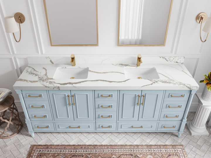 Aberdeen 84 in. W x 22 in. D Double Sink Bathroom Vanity - photo 10
