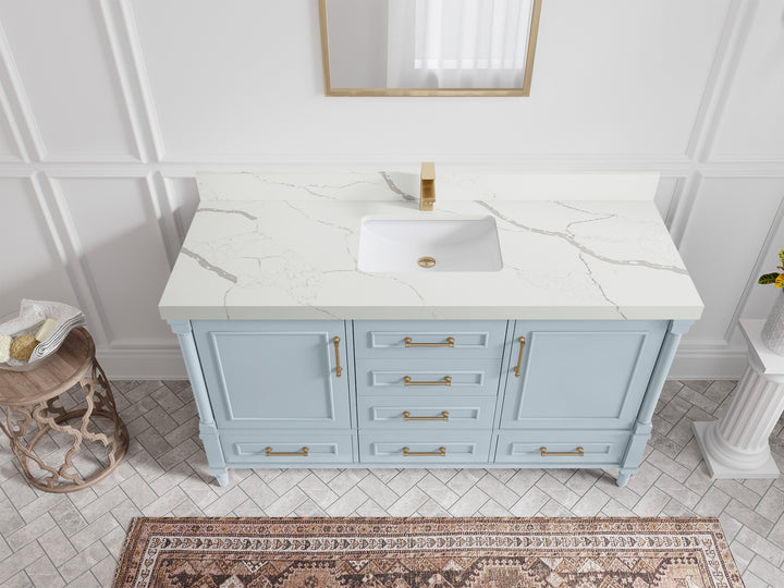 Aberdeen 60 in. W x 22 in. D Single Sink Bathroom Vanity - photo 12