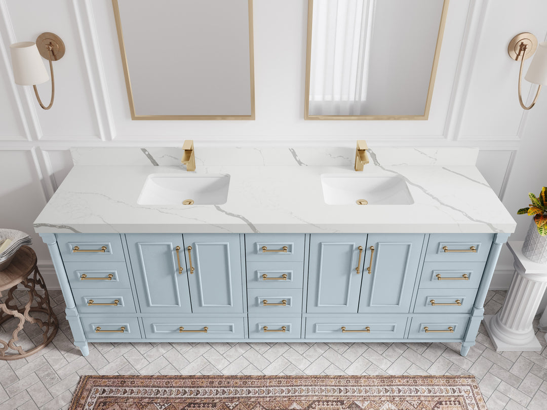 Aberdeen 84 in. W x 22 in. D Double Sink Bathroom Vanity