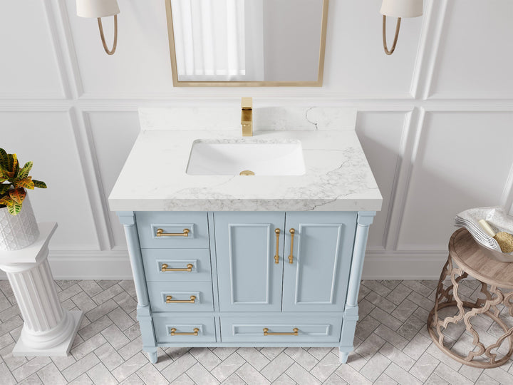 Aberdeen 36 in. W x 22 in. D Center Sink Bathroom vanity - photo 18