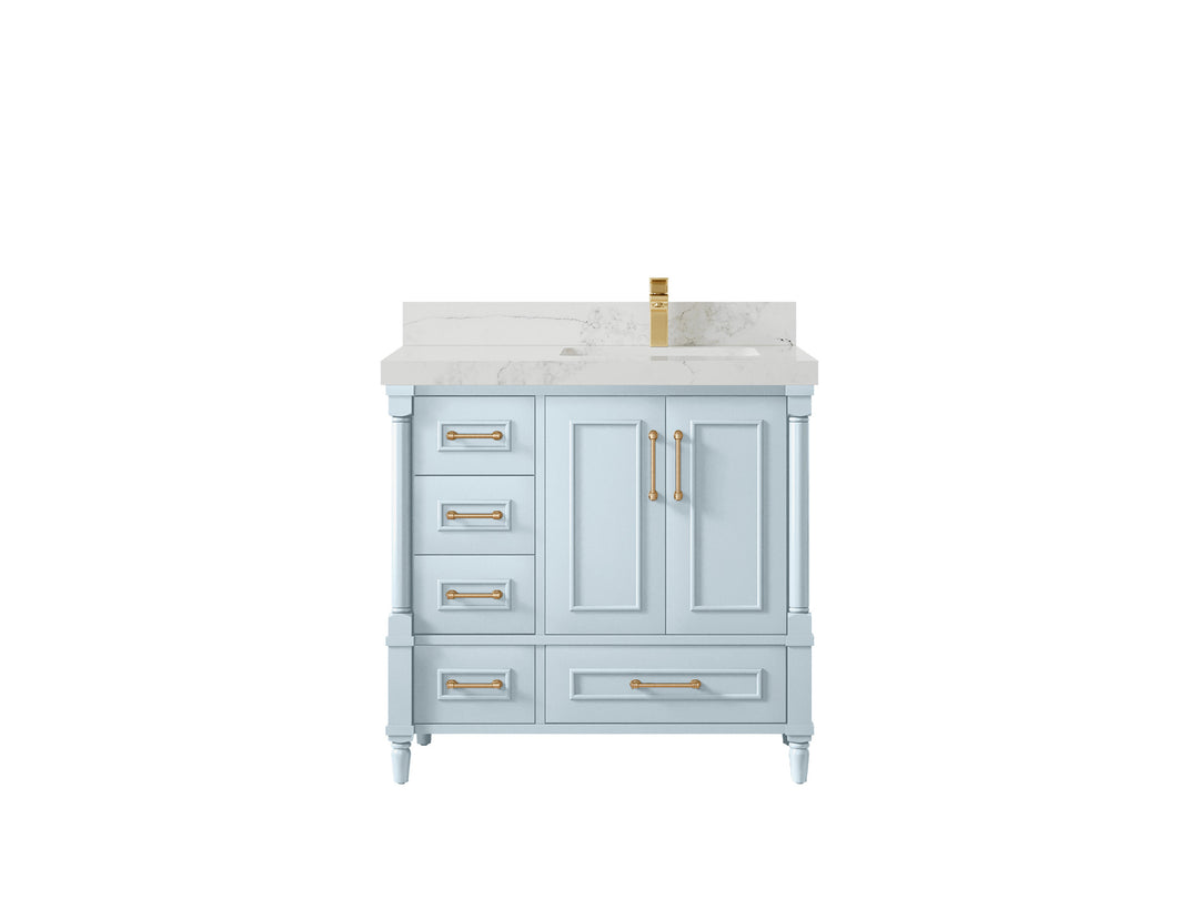 Aberdeen 36 in. W x 22 in. D Right Offset Sink Bathroom Vanity