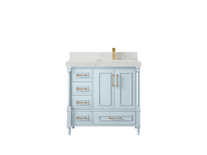 Aberdeen 36 in. W x 22 in. D Right Offset Sink Bathroom Vanity - photo 18