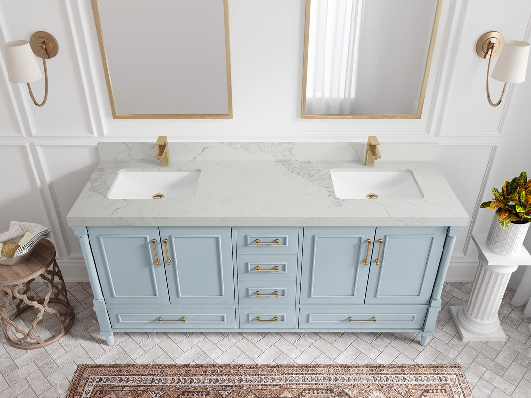 Aberdeen 72 in. W x 22 in. D Double Sink Bathroom Vanity