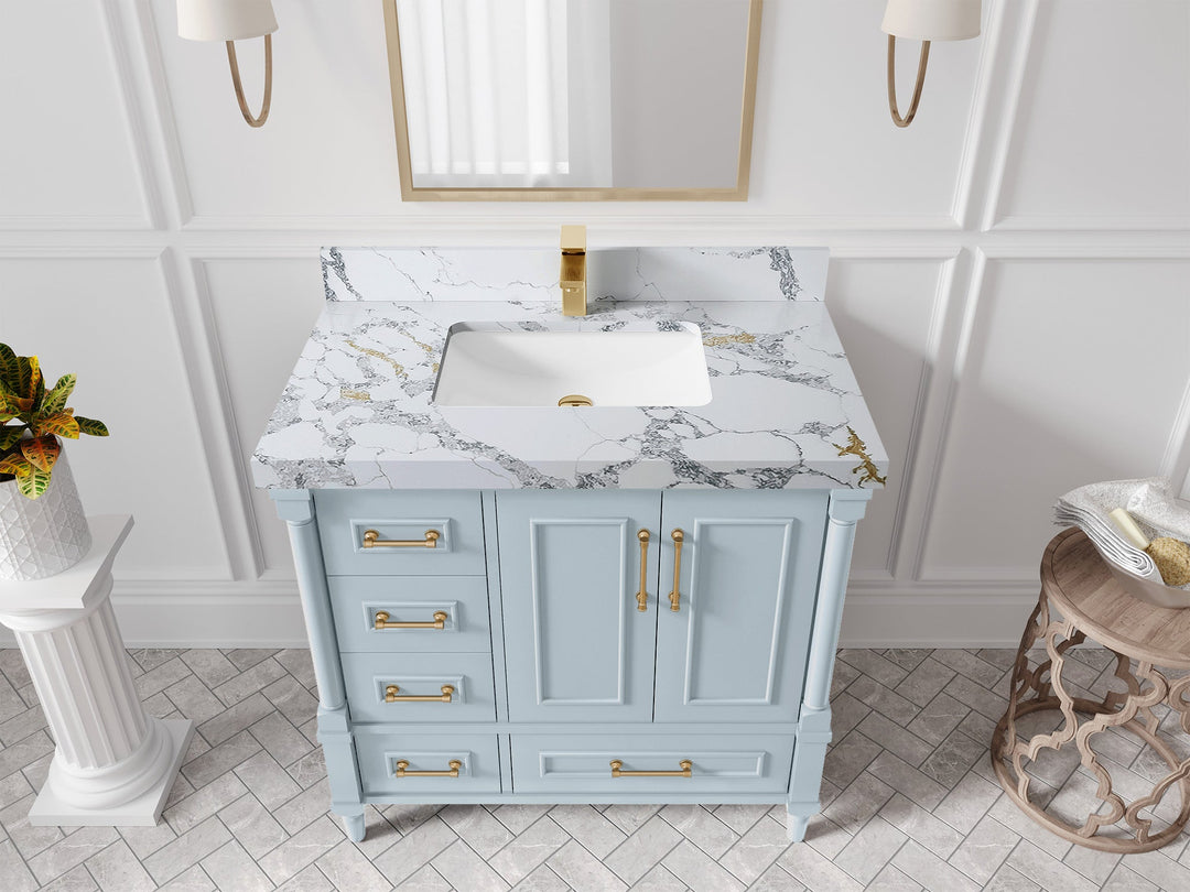 Aberdeen 36 in. W x 22 in. D Center Sink Bathroom vanity