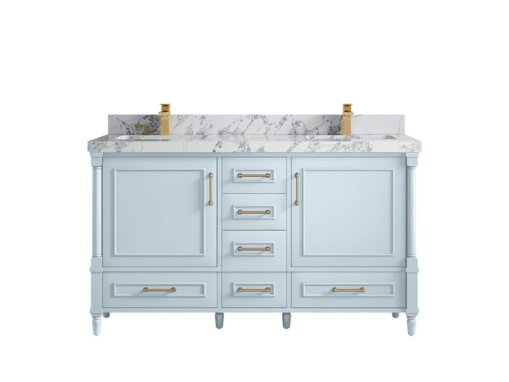 Aberdeen 60 in. W x 22 in. D Double Sink Bathroom Vanity - photo 19