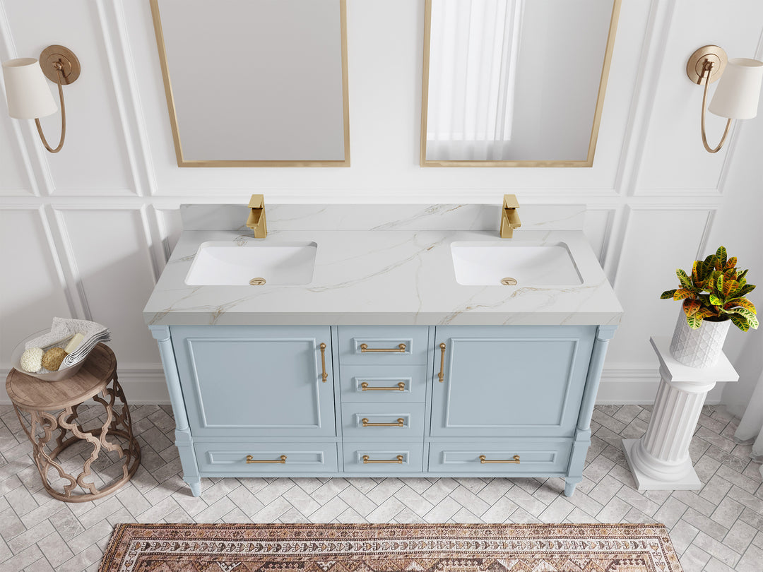 Aberdeen 60 in. W x 22 in. D Double Sink Bathroom Vanity