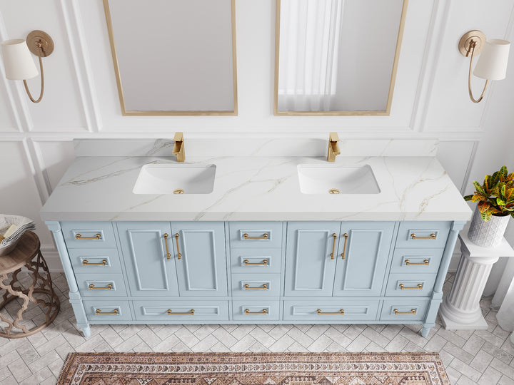 Aberdeen 80 in. W x 22 in. D Double Sink Bathroom Vanity - photo 18