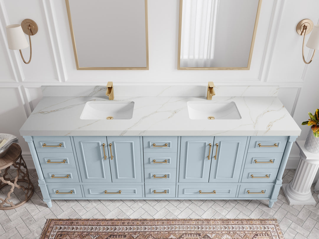 Aberdeen 84 in. W x 22 in. D Double Sink Bathroom Vanity