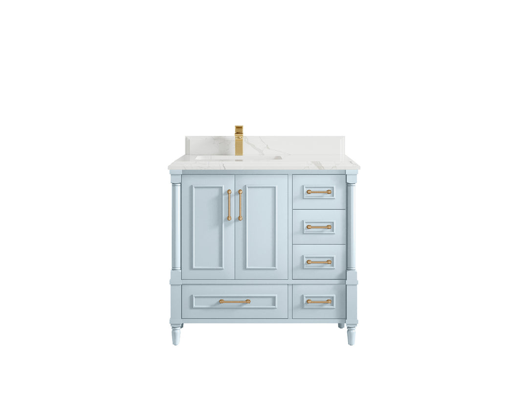 Aberdeen 36 in. W x 22 in. D Left Offset Sink Bathroom Vanity