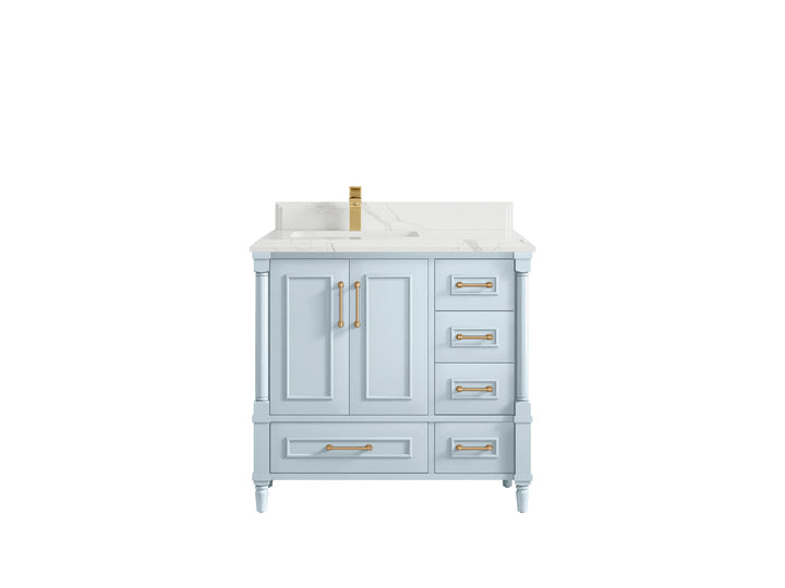 Aberdeen 36 in. W x 22 in. D Left Offset Sink Bathroom Vanity - photo 22