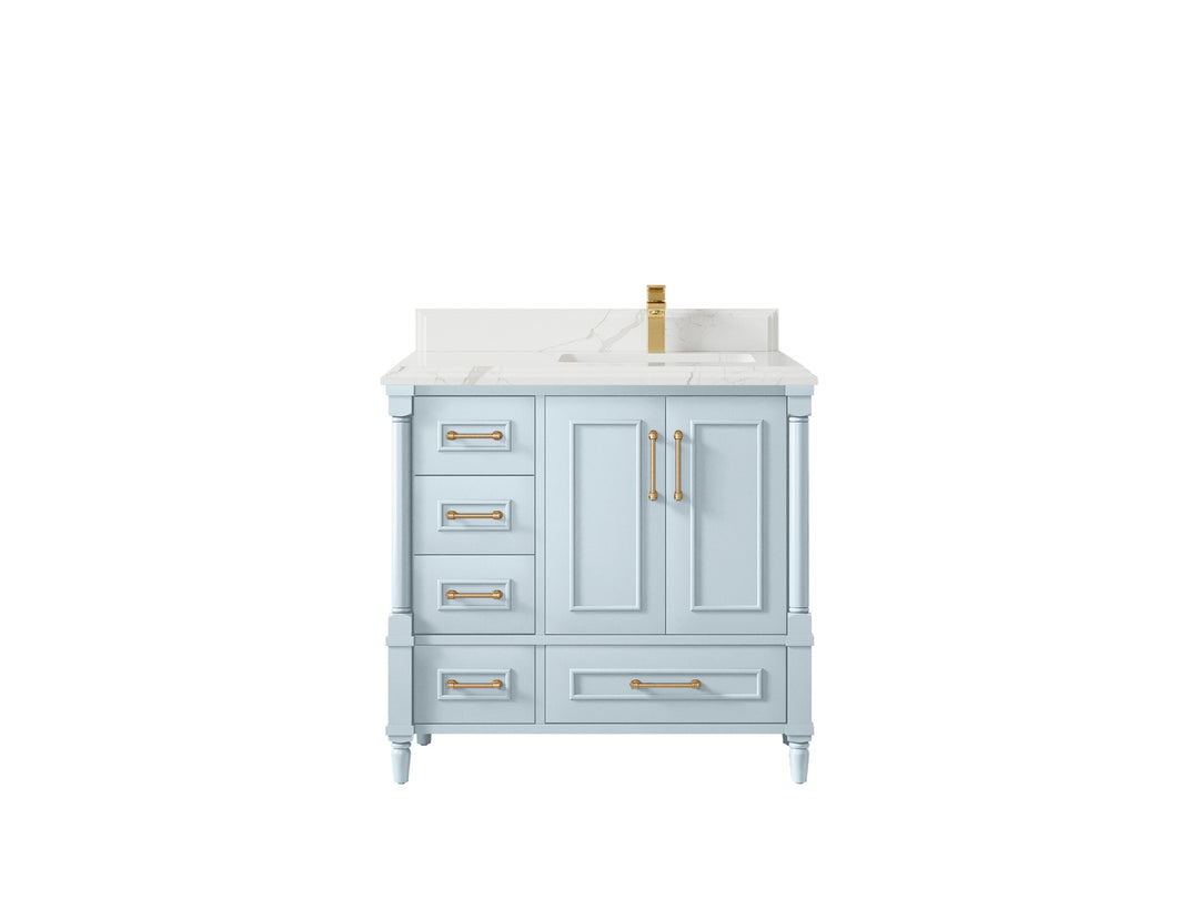 Aberdeen 36 in. W x 22 in. D Right Offset Sink Bathroom Vanity