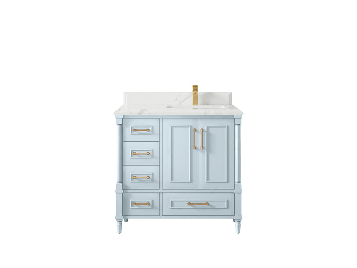 Aberdeen 36 in. W x 22 in. D Right Offset Sink Bathroom Vanity - photo 24