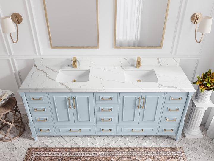 Aberdeen 80 in. W x 22 in. D Double Sink Bathroom Vanity - photo 24