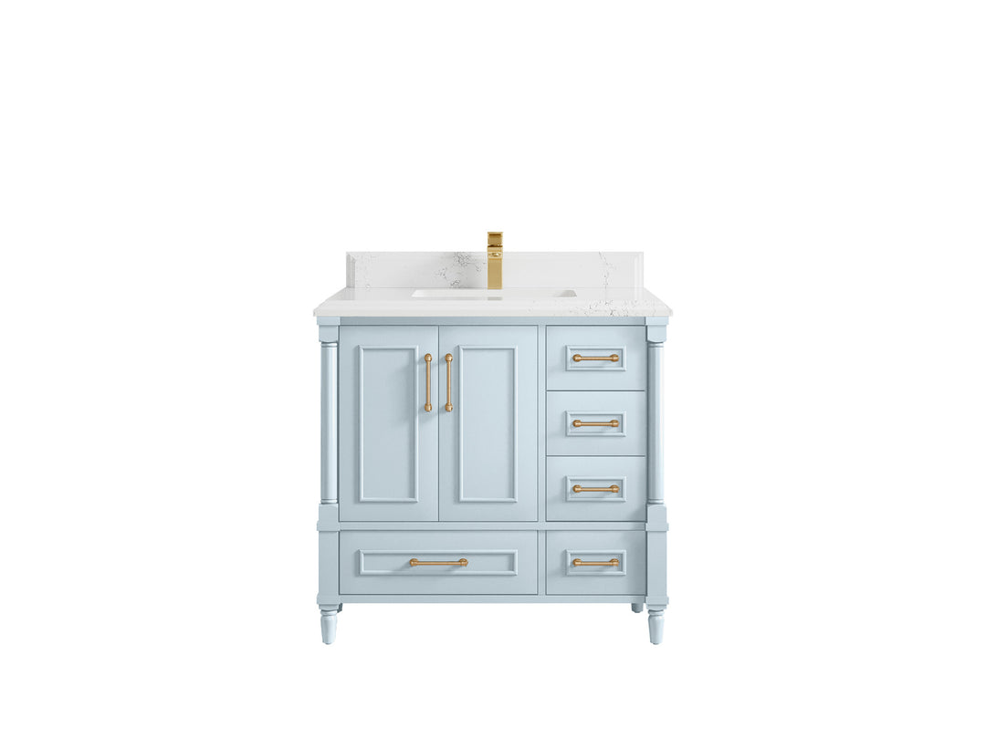 Aberdeen 36 in. W x 22 in. D Center Sink Bathroom Vanity
