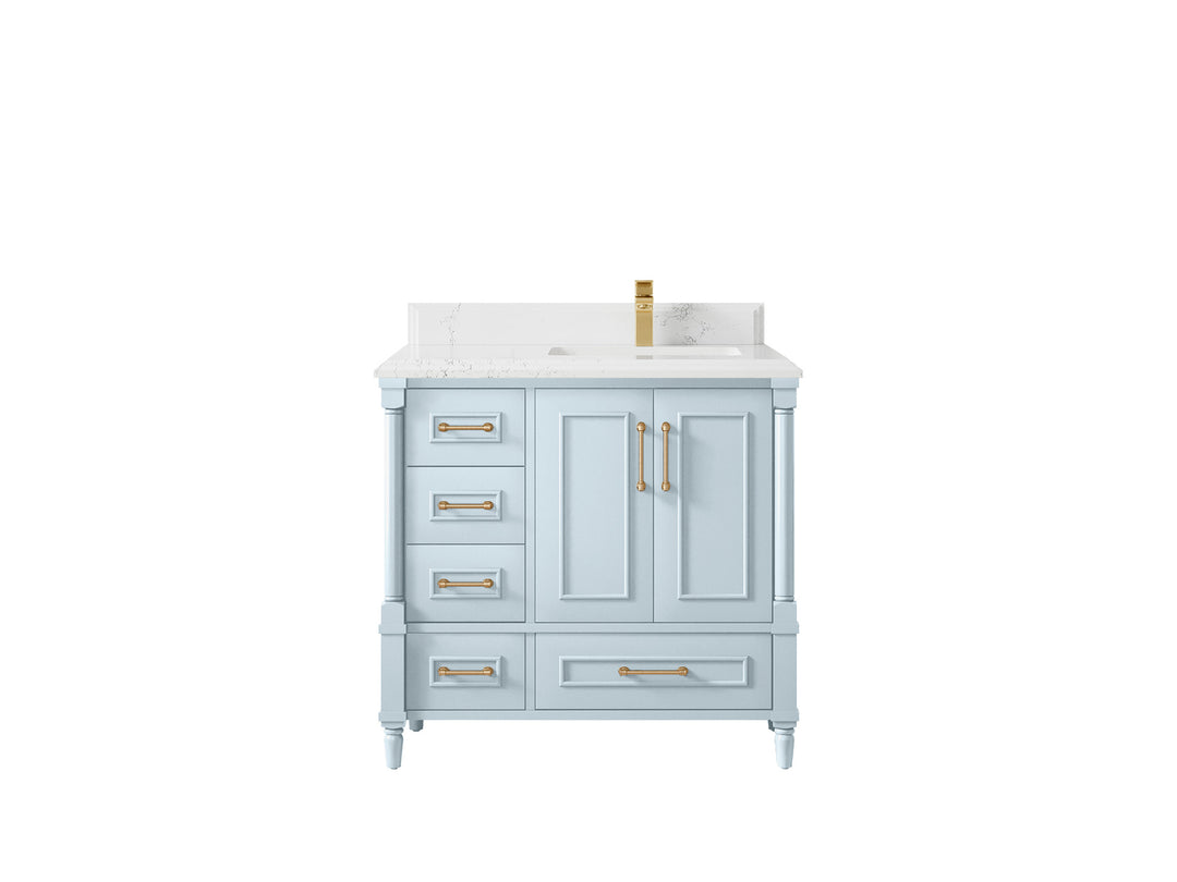 Aberdeen 36 in. W x 22 in. D Right Offset Sink Bathroom Vanity