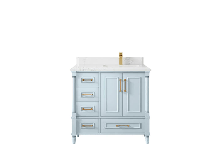 Aberdeen 36 in. W x 22 in. D Right Offset Sink Bathroom Vanity - photo 26