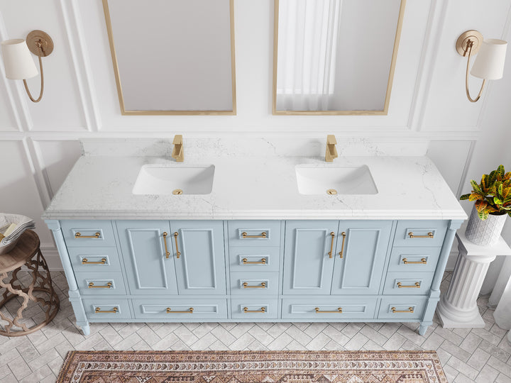 Aberdeen 80 in. W x 22 in. D Double Sink Bathroom Vanity - photo 26