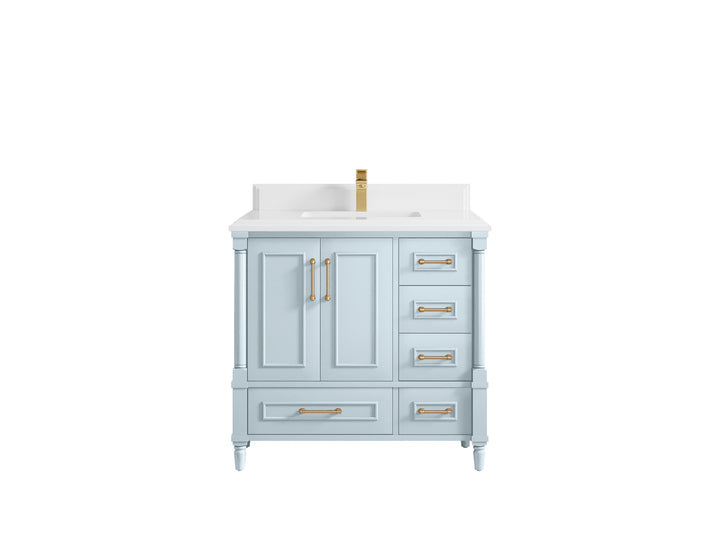 Aberdeen 36 in. W x 22 in. D Center Sink Bathroom Vanity - photo 28