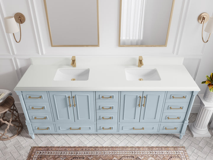 Aberdeen 84 in. W x 22 in. D Double Sink Bathroom Vanity - photo 28