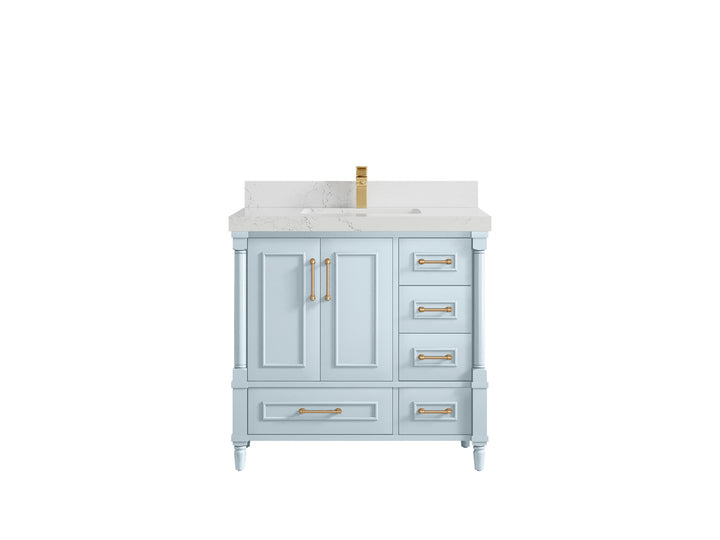 Aberdeen 36 in. W x 22 in. D Center Sink Bathroom Vanity - photo 30